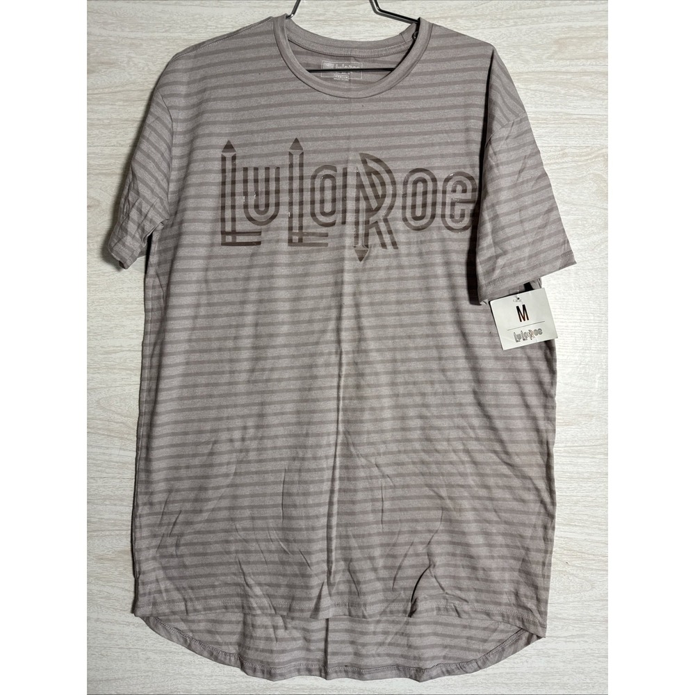 NWT LuLaRoe brand t-shirt in a striped pattern Sz Med